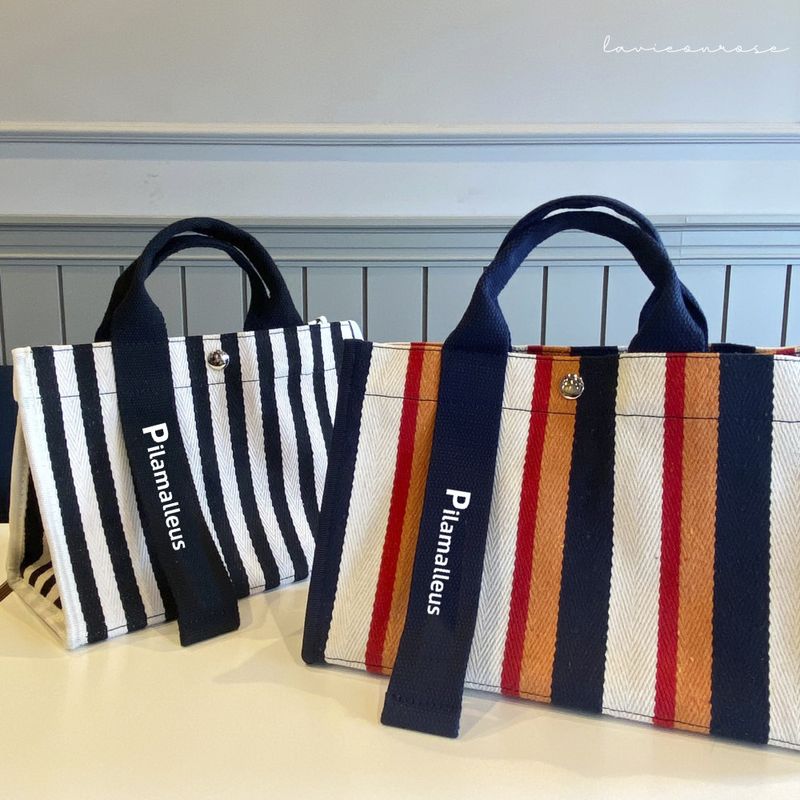 Borsa a tracolla monospalla casual in tela a righe, nuova versione coreana del 2024, per accessori da golf_voghion.com