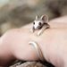 Bague de doigt en forme de souris vintage Huitan pour femme, couleur argent antique, style gothique, cadeau fantaisie, tendance 2024_voghion.com