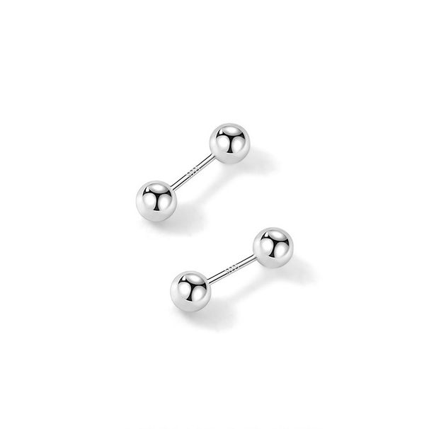 S999 Sterling Sëlwer Schrauf Ouerréng Fraen Ouer Piercing Ouerréng Duebelkäpp Schrauf Ouer Knach Stecker, Fräi fir Ofhuelung, Sëlwer Ouerréng_voghion.com