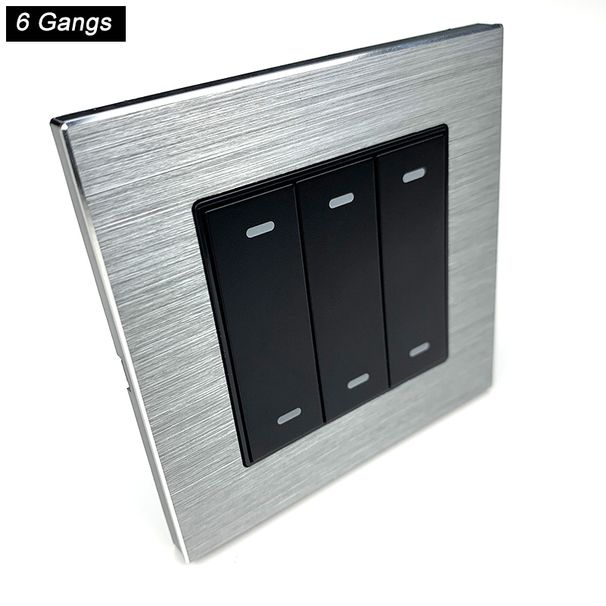 Kincony 6 Gang 86 EU Interruttore a levetta a muro con ripristino automatico Pulsante Contatto momentaneo per modulo di automazione domestica intelligente fai da te_voghion.com