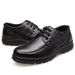 Echtes Leder Schuhe Männer Flache Mode männer Casual Brogues Schuhe Marke Männlichen Schuhe Weichen Bequemen Schwarz ZH740_voghion.com