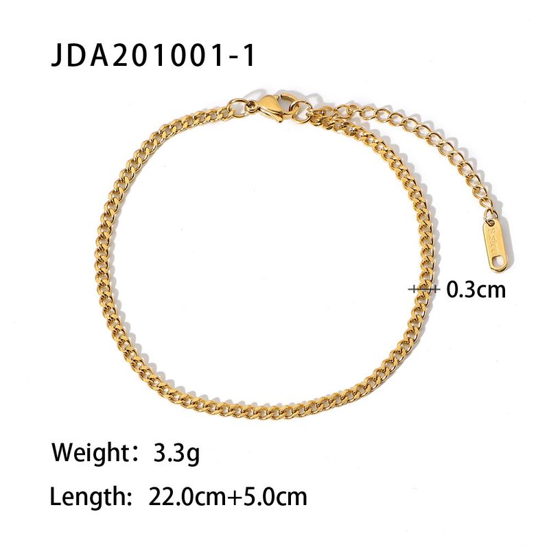 Cadenas de tobillo cubanas de moda para mujer, accesorios para pies de acero inoxidable 316L, personalidad del hip-hop y celebridades de Internet_voghion.com