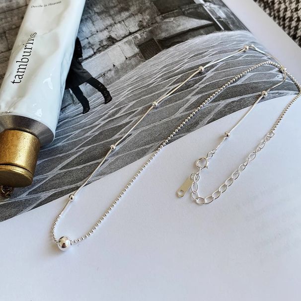 Collana coreana con cerchio geometrico, semplice e versatile, con catena per clavicola, design di nicchia, stile cool, ciondolo_voghion.com