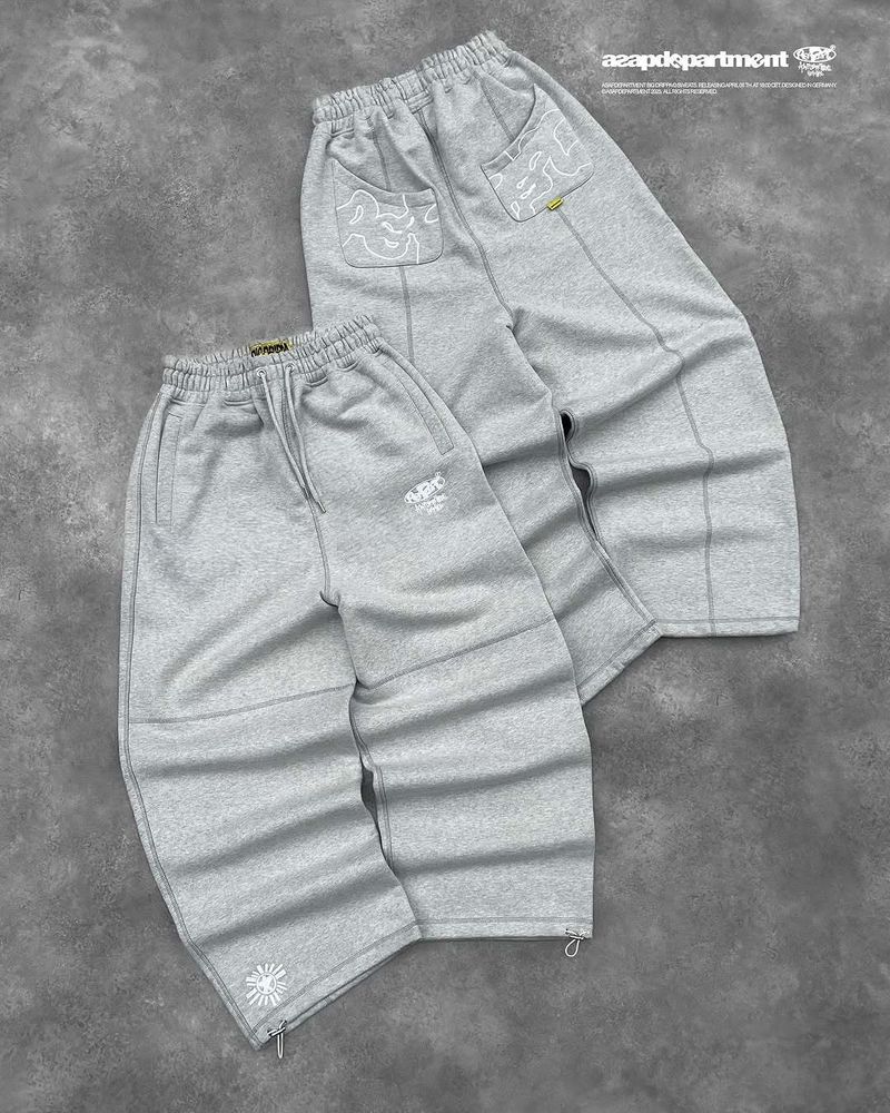 Herrkläder Gatukläder Trend Hiphop Broderi Retro Lösa Träningsbyxor Dragsko Leggings Casual_voghion.com