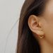 Boucles d'oreilles géométriques minimalistes avant-arrière pour femmes et filles, élégantes boucles d'oreilles carrées en or, bijoux bohèmes_voghion.com