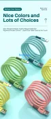 Câble de chargement et de transfert de données Micro USB Type C en silicone liquide (1,2 m/1,8 m) 5 V/3 A pour téléphone portable Samsung, Xiaomi, Huawei_voghion.com