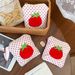 Nuovo portamonete a pois rossi a forma di pomodoro, versione coreana, piccolo, compatto, portatile, per riporre rossetto, auricolari_voghion.com