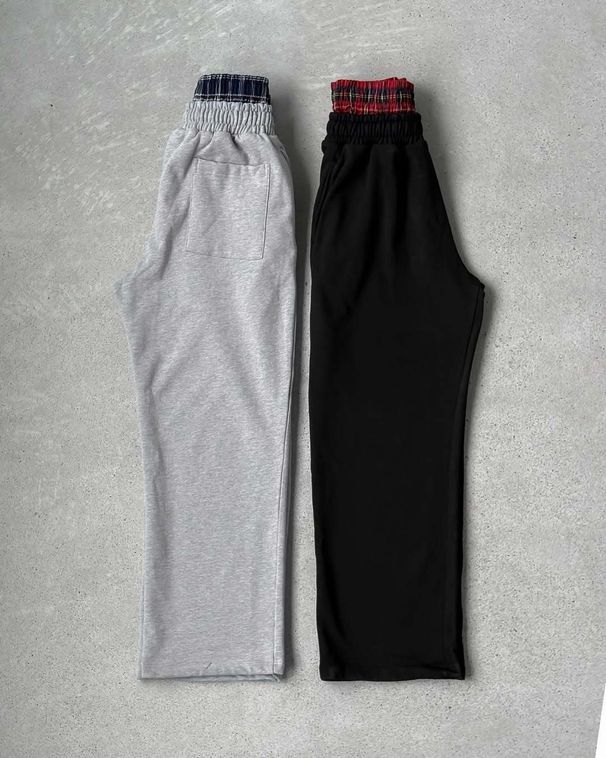 Herren Vintage Streetwear Hip Hop Doppelbund Freizeithose - Lockere Passform, bequem und stylisch für urbane Mode (Rot, Blau)_voghion.com