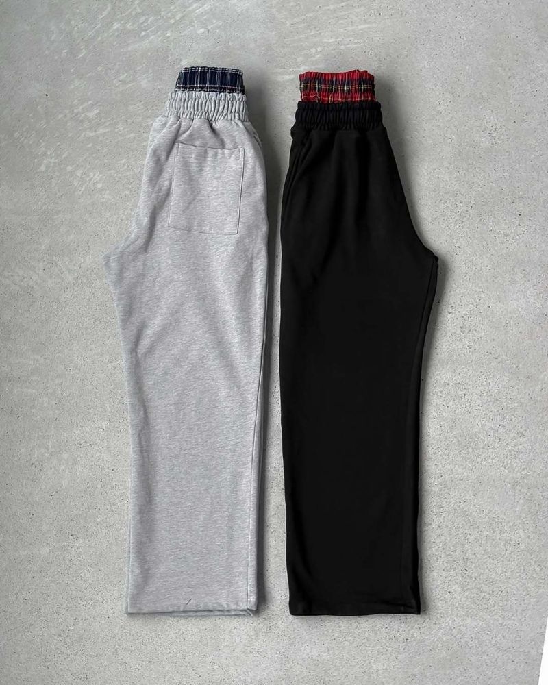 Pantalones casuales de estilo hip hop vintage para hombre, con cintura doble: holgados, cómodos y elegantes para la moda urbana (rojo, azul)._voghion.com
