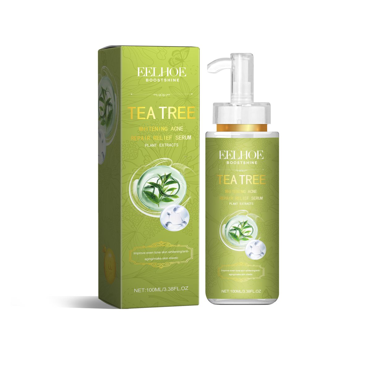 EELHOE Tea Tree pour éclaircir l'acné, nettoyer et raffermir les pores, hydrater la peau Essence_voghion.com