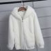 Cozy Fleece-Lined Hooded Jacket For Women – Thickened Winter Pullover With Soft Plush Fabric (Grey, White, Shrimp Pink)_voghion.com