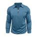 Lässiges Langarm-Poloshirt für Herren mit Reißverschlusskragen – Atmungsaktives und stylisches Slim-Fit-Oberteil für Business und Alltag_voghion.com