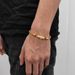 Bracciale 1PC Diamanti Chiusura Acciaio inossidabile Gioielli in titanio Catena intrecciata Accessori da uomo in oro_voghion.com