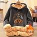Men's Hoodie Fleece Lined Thickened Winter Style Hooded Couple Outfit Trendy Brand Lamb Wool Jacket Loose Fit Plus Size_voghion.com