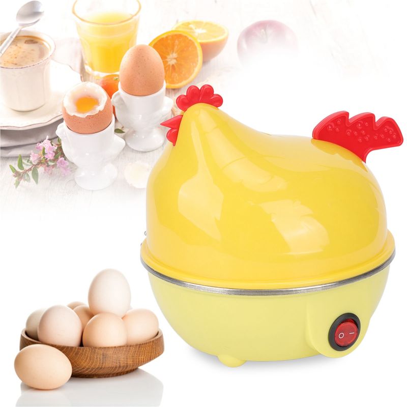 Electric Egg Cooker - 7-Capacity Automatic Shut Off Boiler BPA-Free Breakfast Appliance With Poaching Trays_voghion.com