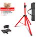 5 Core Speaker Stand Tripod Floor Heavy Duty Adjustable Up to 72 Inch DJ Studio Monitor Stands Pole Mount - SS HD RED BAG_voghion.com