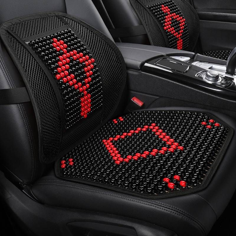Wooden Bead Cushion Square Mat Breathable Wooden Bead Waist Factory Goods Direct Supply of Automotive Products_voghion.com