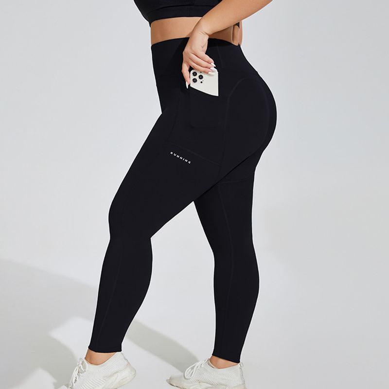 Pantalon de yoga grande taille pour femmes, taille haute, serrage du ventre, levage des fesses, élastique, serré, pantalon de sport, de course, de fitness_voghion.com