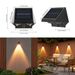 Solar Wall Lights Outdoor Waterproof, Garden Decorative Lighting, LED Solar Powered Wall Lamp For Patio, Balcony, Villa, Pathway (White/Warm Light)_voghion.com