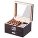 Cassetto umidificatore in vetro per sigari 50 humidor e igrometro scatola per sigari in cedro_voghion.com