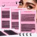 Lash extension set Eyelash Book DIY Single Cluster Eyelash Set Natural Thick false eyelashes 240 cluster D curve section hair_voghion.com