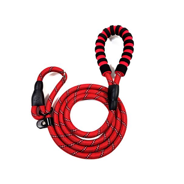 Anti-Strangle Nylon Rope P Chain Two-Color Dog Leash Foam Comfort Handle For Medium And Large Dogs_voghion.com