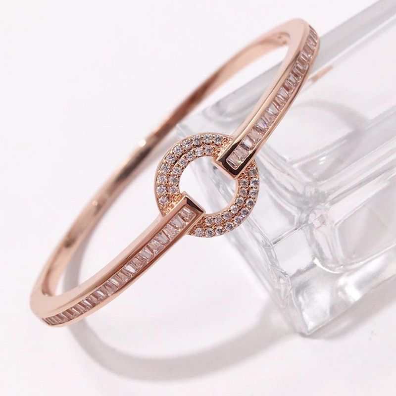 Bangles Light Luxury Diamond Geometric Circle Bracelet, Best Friend Forest Jewelry_voghion.com