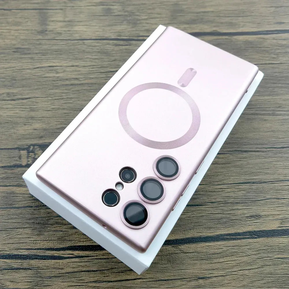 Custodia morbida magnetica in TPU di lusso per Samsung Galaxy S25 S24 S23 S22 S21 S20 Ultra Plus FE Note 20 S25Ultra Charge Cover_voghion.com