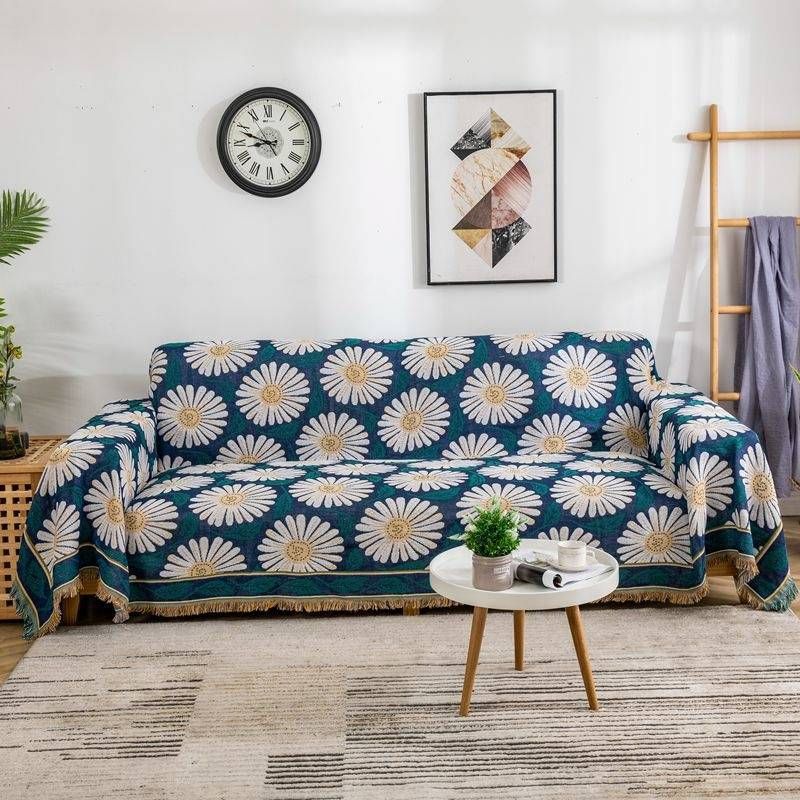 Sofa Blanket Export Full Cover Daisy Sofa Towel Line Blanket Fabric Thickened Dustproof Cushion Sofa Cover_voghion.com