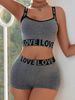Underwear & Sleepwears Fashionable Letter Sports Set Camisole Vest Beautiful Back Boxer Pants Ladies Bra_voghion.com