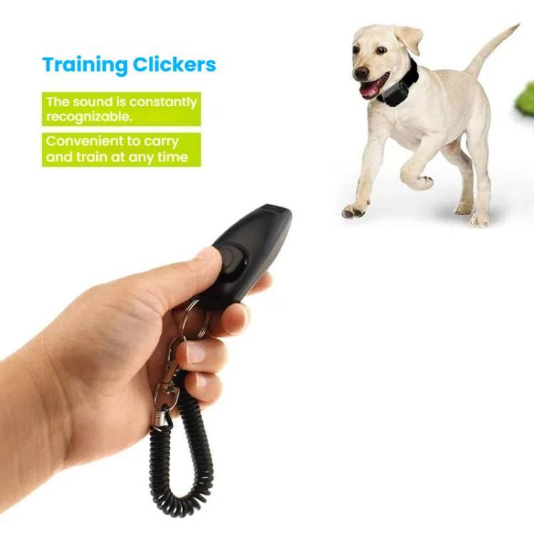 2 In 1 Pet Training Clicker Dog Whistle With Wristband_voghion.com