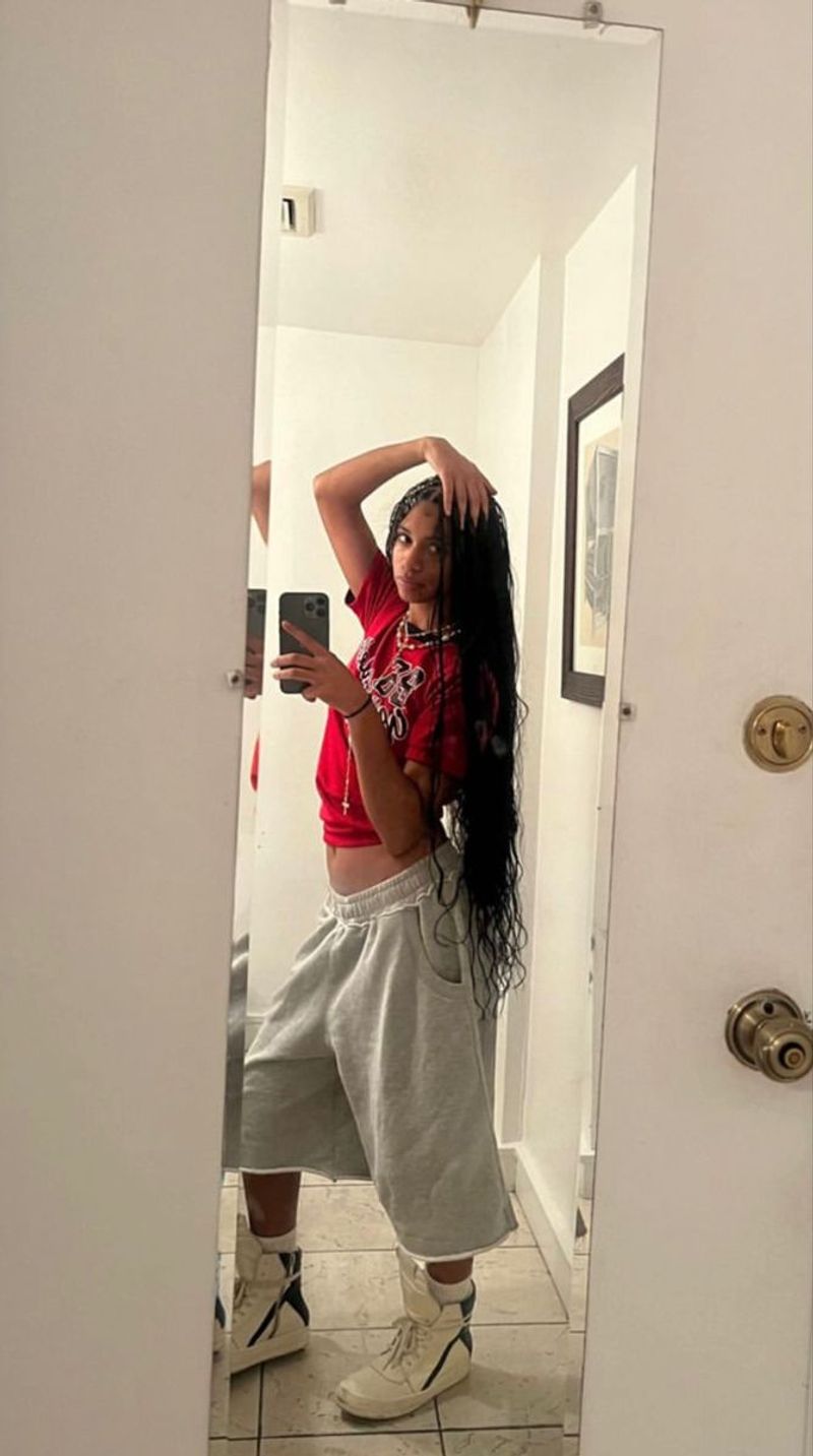 Women's Clothing Personality Street Gray Casual Pants Couple Baggy Sweatpants Pants_voghion.com