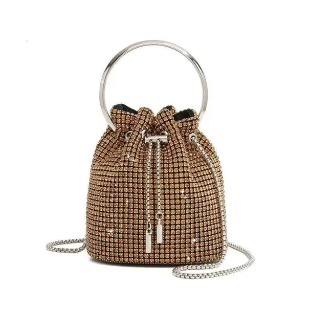 Designer 2025 New Bucket Women's Crossbody Shoulder Fringed Design Collapsible Chain Handbag Hot Selling Item Bag_voghion.com