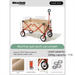 Westfield Outdoor I Fly Equipment Collapsible Camp Camping Picnic Hand Pull Cart Bearing Silent Rubber Wheels_voghion.com