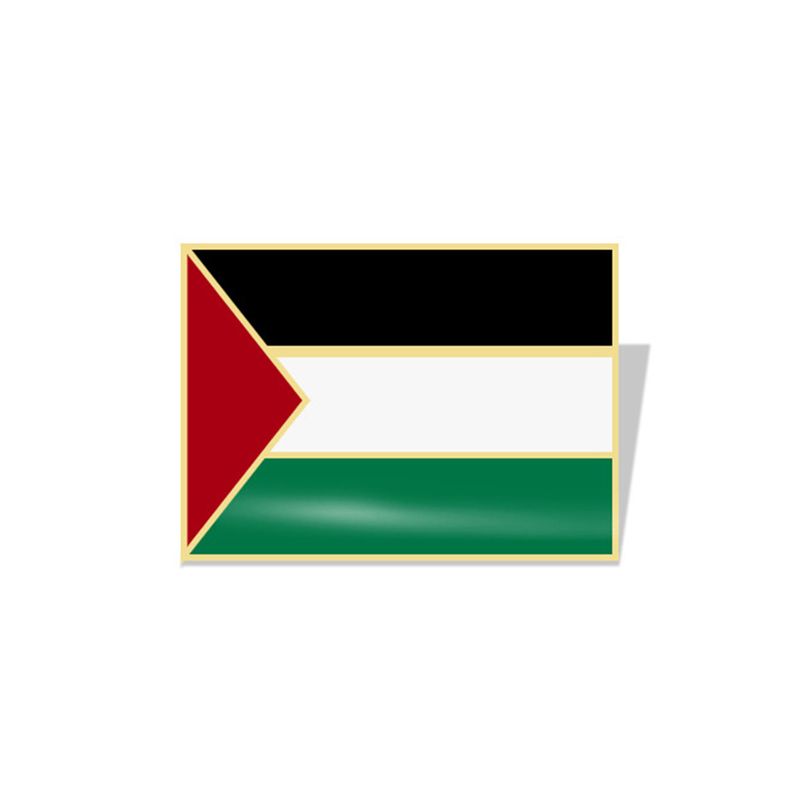 Broche Palestine Drapeau National Palestine Couleur Assortie Lisse Poli Résistant à l'usure Résistant à la Corruption Sac Écharpe Manteau Collier Broche Épingle à Vêtements_voghion.com