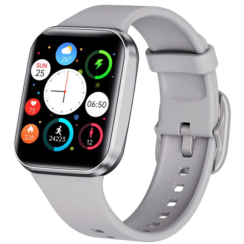 Q23 Smart Armband Kroppstemperatur Sömnövervakning Stegräkning Herrfoto 1,69 tums klocka i aluminiumlegering_voghion.com