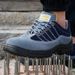 Scarpe protettive di sicurezza per saldatura elettrica leggere estive in pelle bovina traspirante anti-sfondamento e anti-perforazione da uomo_voghion.com