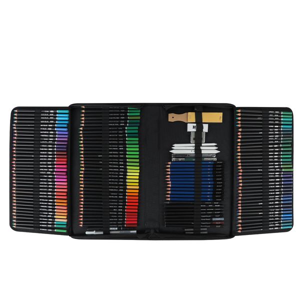 Set di matite colorate H&B da 216 pezzi per disegnare, schizzare e colorare: matite in legno di alta qualità con colori vivaci, ideali per artisti e principianti._voghion.com