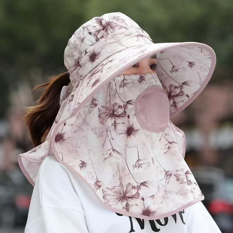 Women's Tea Picking Hat - UPF50+ Full Face Sun Protection With Wide Brim & Breathable Fabric For Outdoor Work​_voghion.com