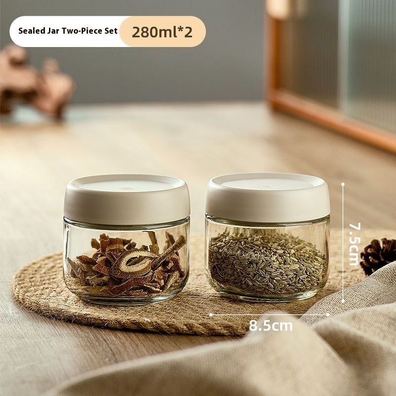 Sealed Spice Glass Bottle Kitchen Grain Storage Box Coffee Bean Preservation Jar_voghion.com