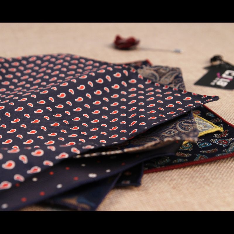 Ready-made pocket squares, fashionable dress squares, wedding party handkerchiefs_voghion.com