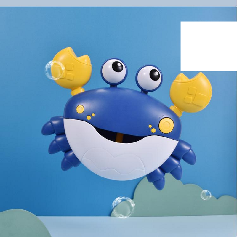 Crab bubble machine baby bathroom bath toy electric one-button start music baby bathtub splashing water and spitting bubbles_voghion.com