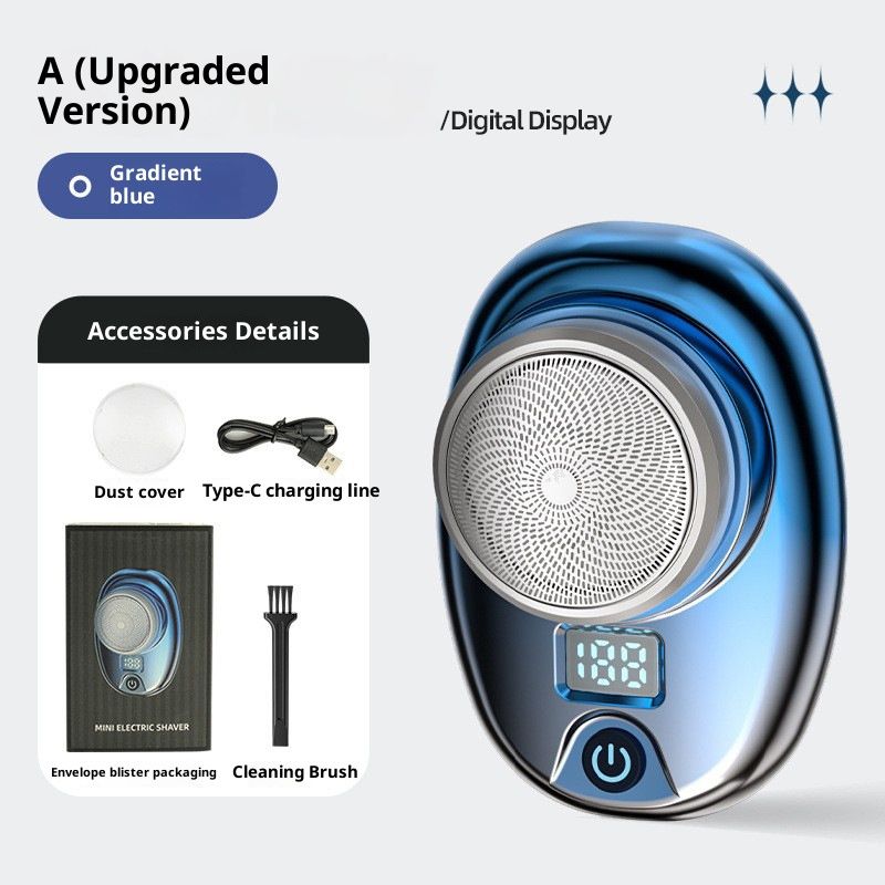 Afeitadora eléctrica rotativa de 5 cuchillas - Ultrasilenciosa, 36 dB, recargable por USB, con cabezales lavables desmontables (Negro/Azul/Plateado/Dorado)_voghion.com