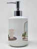 Grizzle and Tan Airedale Terrier Ceramic Soap Dispenser Hand Soap Dispenser Pump Bottles for Bathroom Kitchen, Empty Refillable Liquid Soap Container_voghion.com
