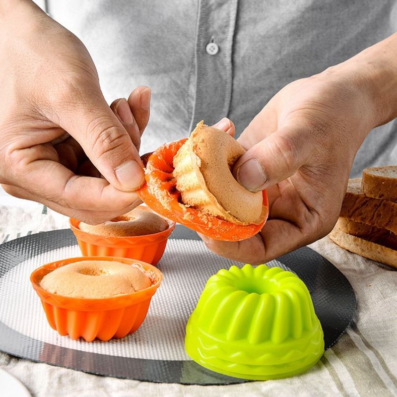 Cupcake Muffin Silicone Home Molds 12pcs Size Baking Dishwasher Set Liners Cups Reusable Standard Baking Liners Tools Cake Safe_voghion.com