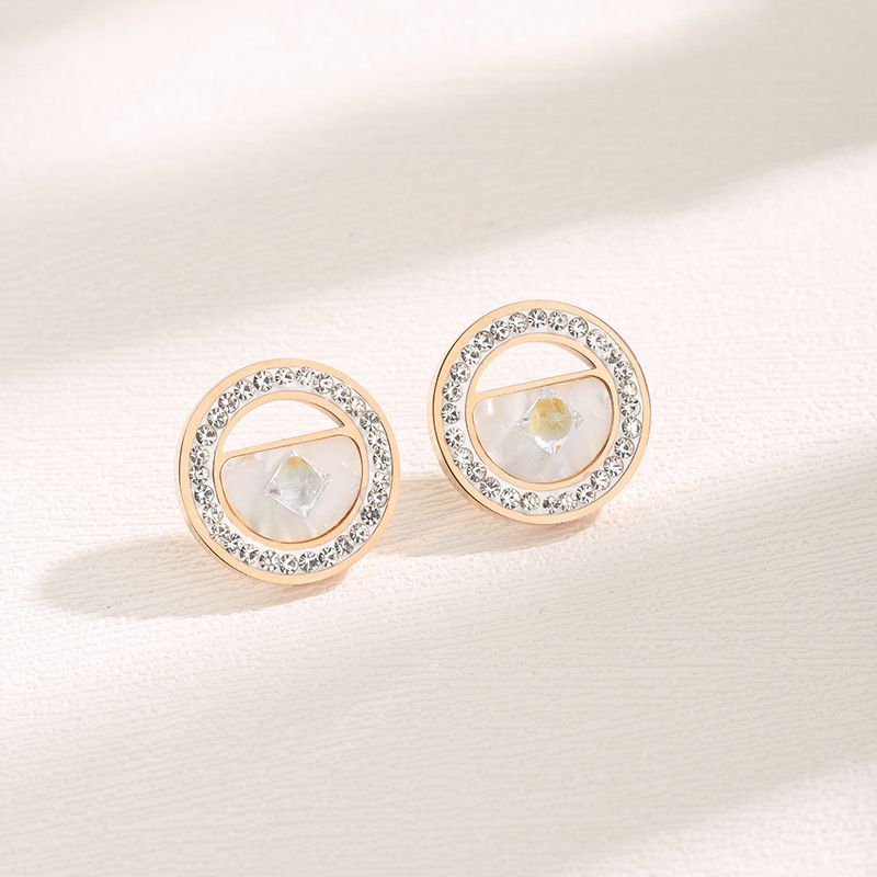 Micro Diamond Earrings - Titanium Steel Light Luxury Earrings (Cold Style)_voghion.com