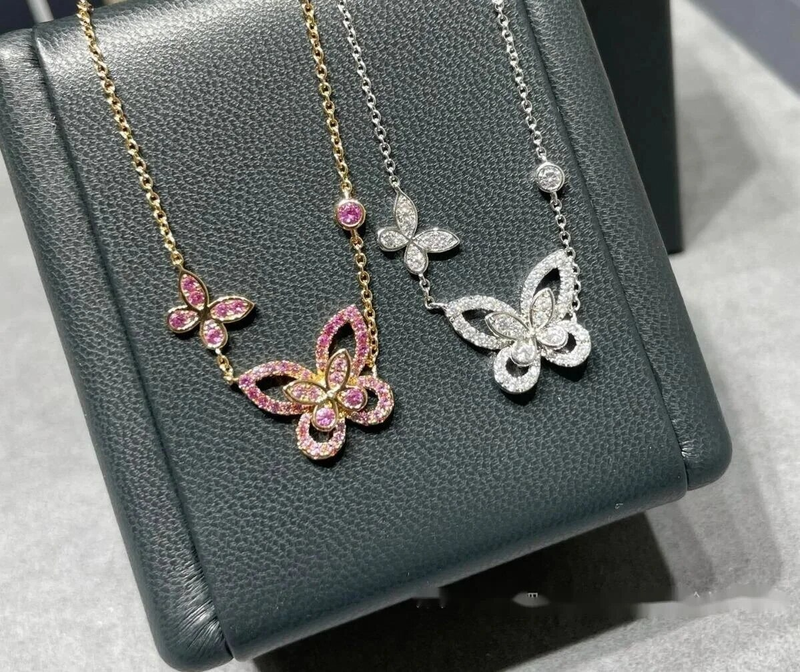 High version Necklace Graff Phantom Full Diamond Double Butterfly CNC Precision S Sir_voghion.com