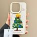 50704555550<=3 Ins 3D Star Polka Dot Christmas Tree Case For 16 15 Pro Max/14/13/12_voghion.com