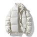 Solid Color Stand Collar Down Cotton For Men And Women 2024 New Winter Thickened Warm Trendy Casual Couple Puffer Jacket_voghion.com