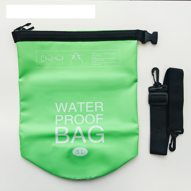 5 litre waterproof paddle board storage bag Single shoulder drift Bucket Bag Sports Swimming PVC mesh bag_voghion.com